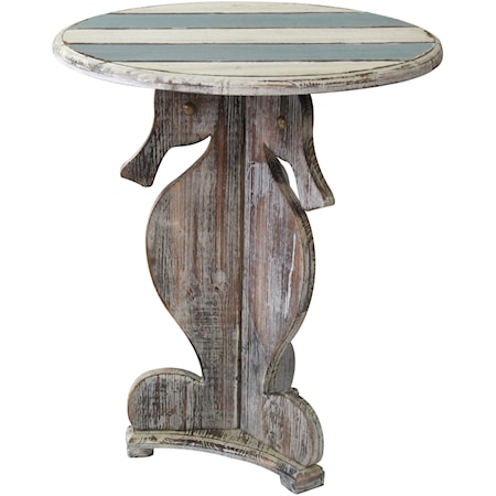 Nantucket Seahorse Accent Table